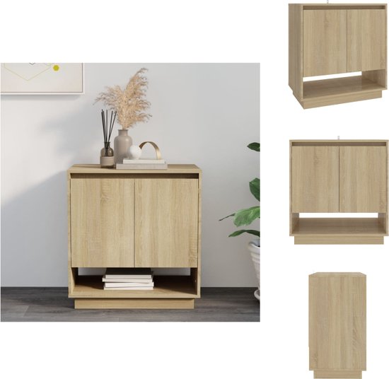 Lima Hangende Keukenkast 30cm - Witte Korpus Met Eiken Sonoma Voorkant 1 Deur 72cm Hoog Zelfmontage Matzwart Eiken Finish