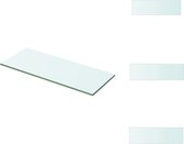 vidaXL glazen plank - 50 x 15 - 8 mm - transparant - Wandsteun