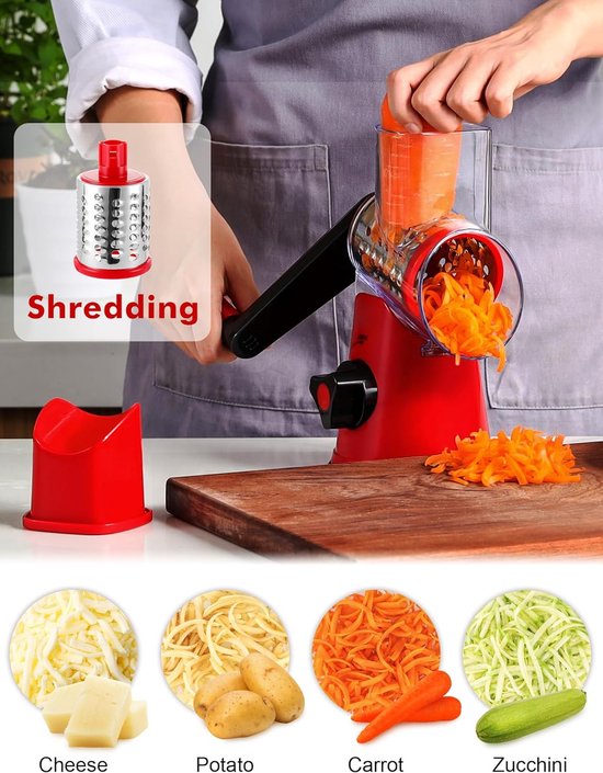 Tupperware Super Dicer groentesnijder fruitsnijder snijder wit rood fruit groente keukenhulp rasp chopper multisnijder