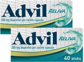 Advil Reliva Liquid Caps 200mg - 2 x 40 capsules