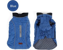 Honden jasje - Jasje - Jas - Winter - Kou - Koud - Wandelen - Hond - Blauw - L