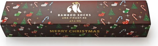 Swole Panda | kerstsokken | Christmas Sleeve | Bamboe sokken | 4 Paar | maat 40-45
