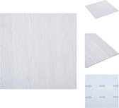 vidaXL PVC-vloerplankenset - 55 stuks - 30.5 x 30.5 cm - wit - Vloer