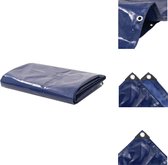 vidaXL Dekzeil - Blauw - 4x4m - PVC-coating - 650g/m² - Temperatuurbestendig - Vochtafstotend - UV-bestendig - Afdekzeil