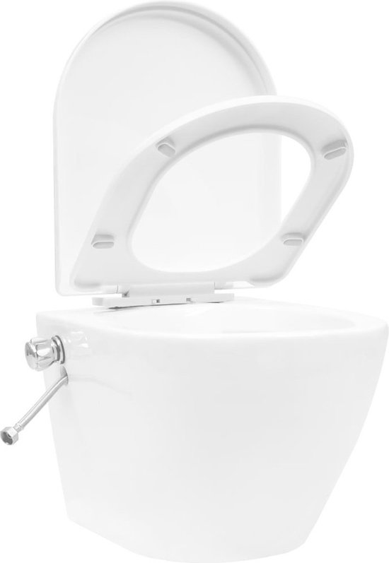 vidaXL Wandurinoir met spoelklep keramiek zwart vidaXL Wandurinoir met spoelklep keramiek zwart