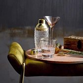 Shaker à cocktail, Glas, Acier inoxydable, Or/Transparent, 8,5 x 8,5 x 22 cm