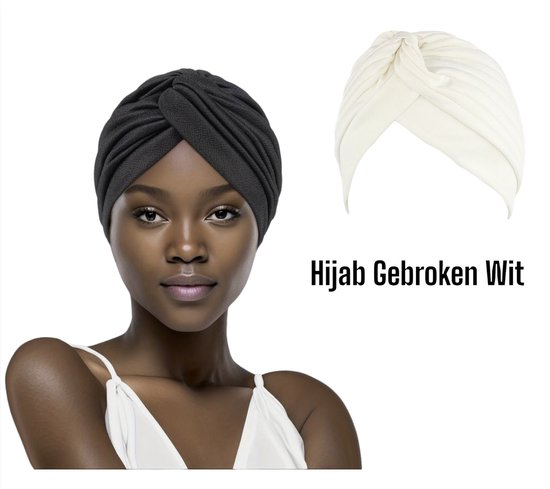 Cabantis Hijab - Hoofddeksel - Islamitisch - Tulband - Muts - Cabantis - Gebroken Wit