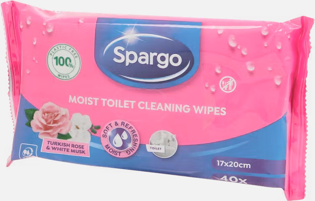 Goedkoopste Spargo vochtige toiletpapier - Vochtige toiletreinigingsdoekjes - 40 stuks