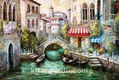 Venetiaanse Cafés | Houten Puzzel | 1000 Stukjes | 44 x 59 cm | King of Puzzle