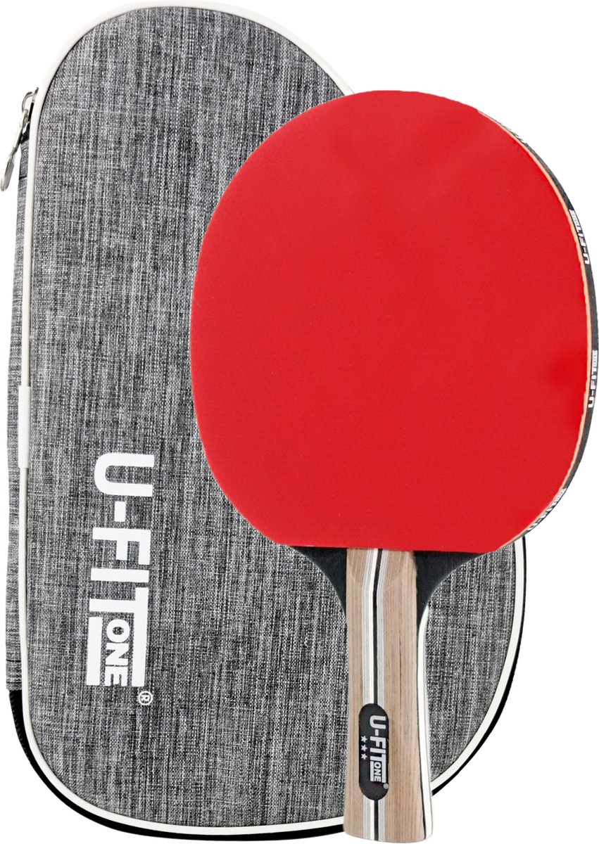U Fit One 1 Stuk Premium Tafeltennis met Opbergtas- Tafeltennisbatjes - Table Tennis Racket - Pingpong - Tafeltennisbat - 3 Star