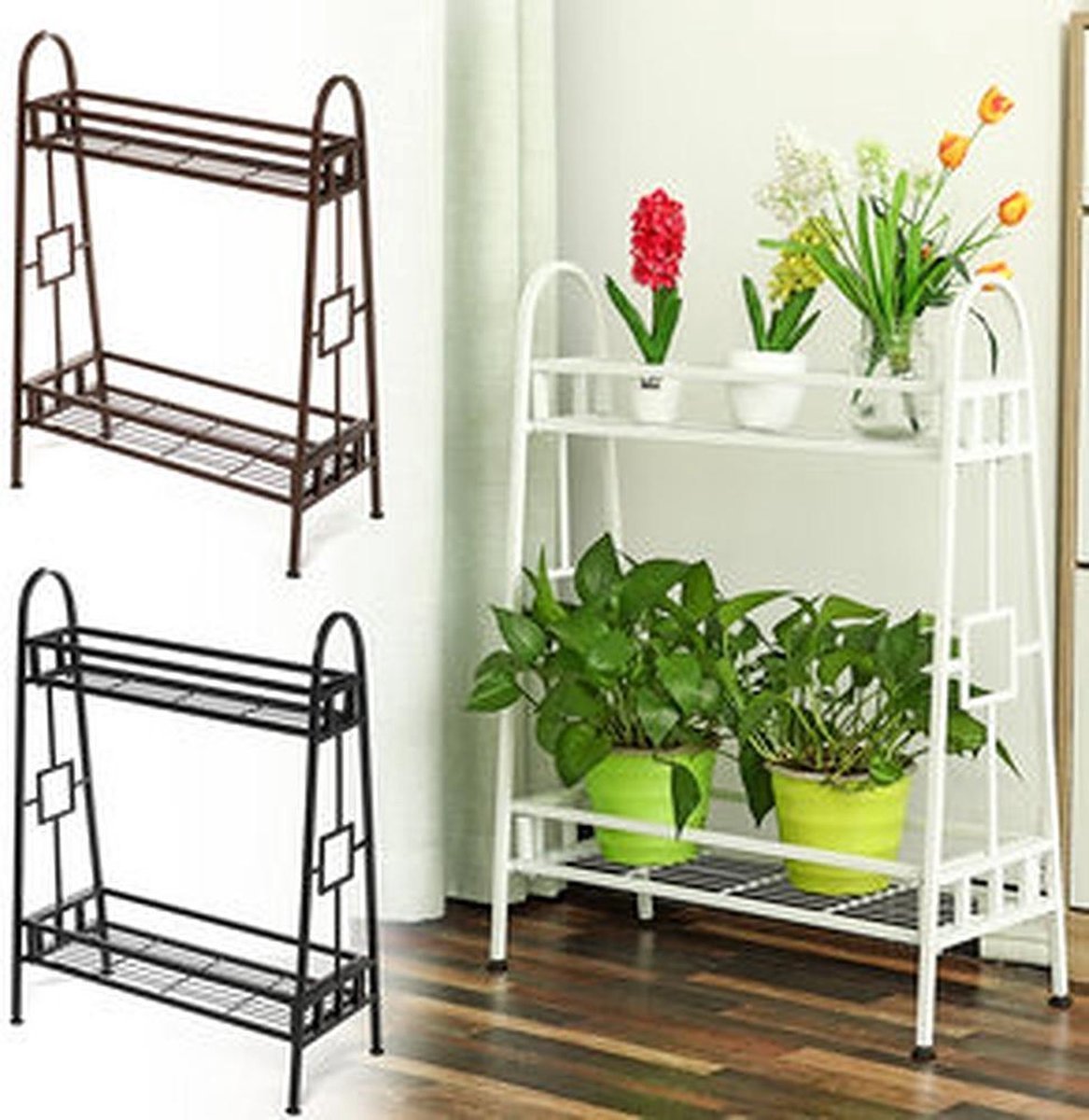 Waterbestendig Wit 82 cm hoog plantenrek