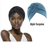 Cabantis Hijab - Hoofddeksel - Islamitisch - Tulband - Chemo - Muts - Turquoise
