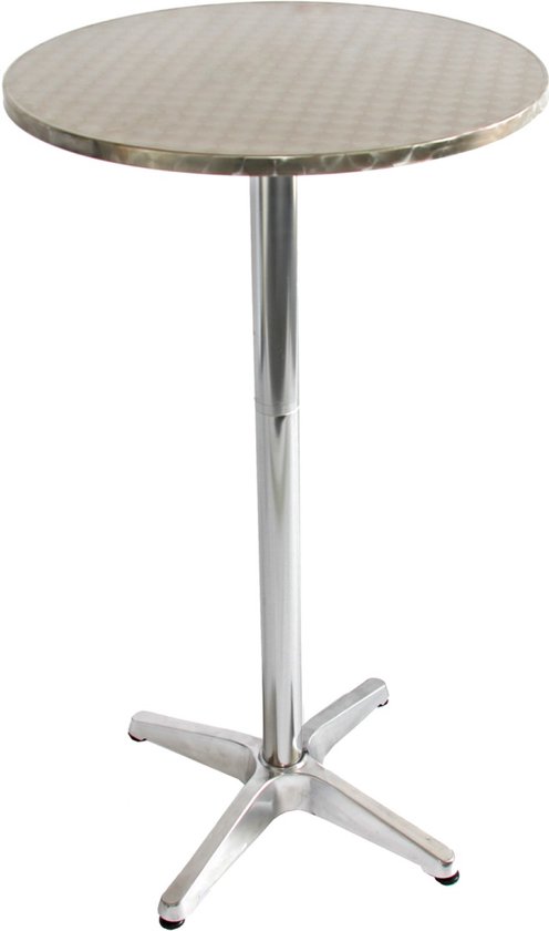 Cosmo Casa Bar Tafel - Bistrotafel - In Hoogte Verstelbaar - Basismodel - 70/110cm, Ø=60cm - Aluminium