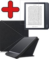 Étui adapté pour Kobo Libra H2O, étui de Luxe avec protecteur d'écran - Kobo Libra H2O Sleepcover Book Case - Zwart