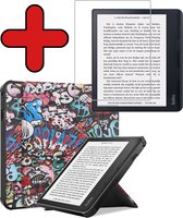 Hoesje Geschikt voor Kobo Sage Hoesje Luxe Bescherm Case Met Screenprotector - Hoes Geschikt voor Kobo Sage Hoes Book Cover - Graffity