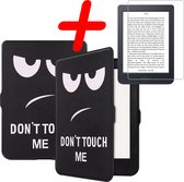Hoes Geschikt voor Kobo Nia Hoesje Bookcase Cover Hoes Met Screenprotector - Hoesje Geschikt voor Kobo Nia Hoes Cover Case - Don't Touch Me