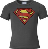 Superman logo DC Comics Logoshirt Kinder t-shirt grijs - Logoshirt - 92/98