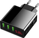 Eaxus 3-voudige USB oplader met geïntegreerde snellaadfunctie en LED indicatie