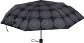 Stijlvolle Dames’ Paraplu met Grote Grijze Cirkels | Opvouwbaar, UV-Bescherming | Ideaal voor Outdoor en Dagelijks Gebruik