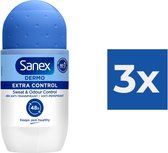 Sanex Deo Roller - Dermo Extra Control - 3 x 50 ml