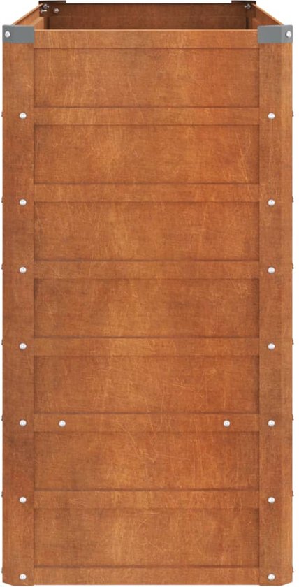 vidaXL Jardinière vidaXL Acier Corten Grijs 100 x 40 x 77 cm - Pot de fleur
