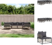 vidaXL Hoekbank Tuin Lounge - Antraciet - Poly Rattan 72x72x66cm - Weerbestendig - Loungebank