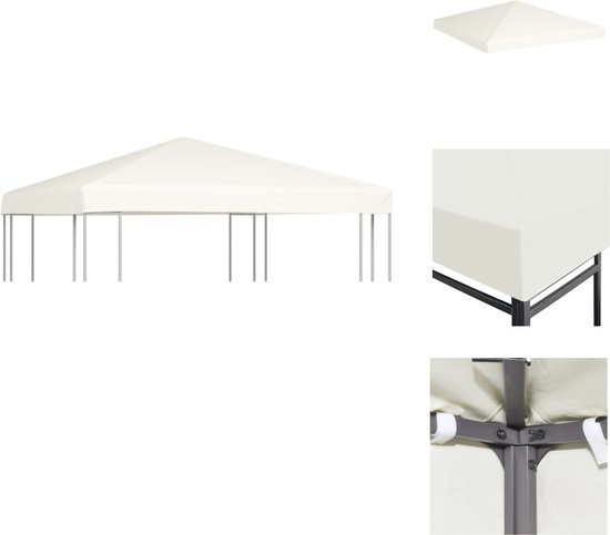 vidaXL Luifeldoek - Polyester - 380 x 295 cm - Crème