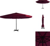 vidaXL Parasol Tuin - 500 x 385 cm - Bordeauxrood - Parasol