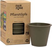 Fairzone plantenpotten – Natuurlijk rubber – Olijfgroen – Biologisch afbreekbaar – 6 stuks
