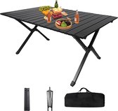 Camping Tables Folding Trestle Table, Lightweight Aluminium Camping Table, Roll Up Portable Picnic Table with Carry Bag for 4-6 People for Garden Outdoor BBQ