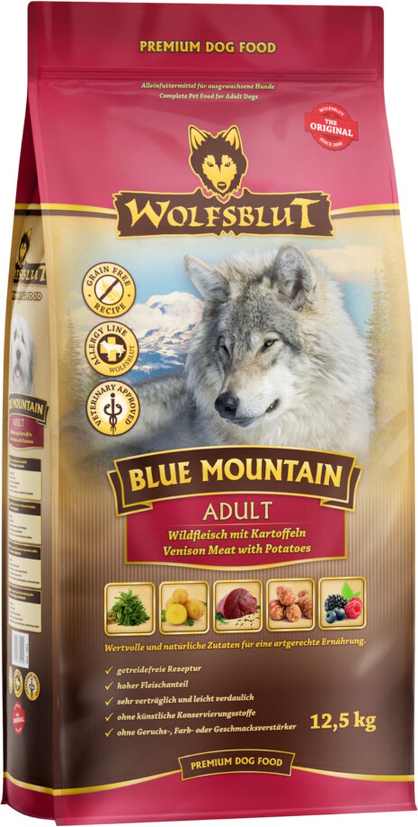 Wolfsblut Wolfsblut Grain Free Adult Blue Mountain 12,5 kg - Hond