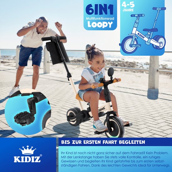 Twinly - Kinderstep, 3-in-1, step met inklapbare zitting en led-wielen