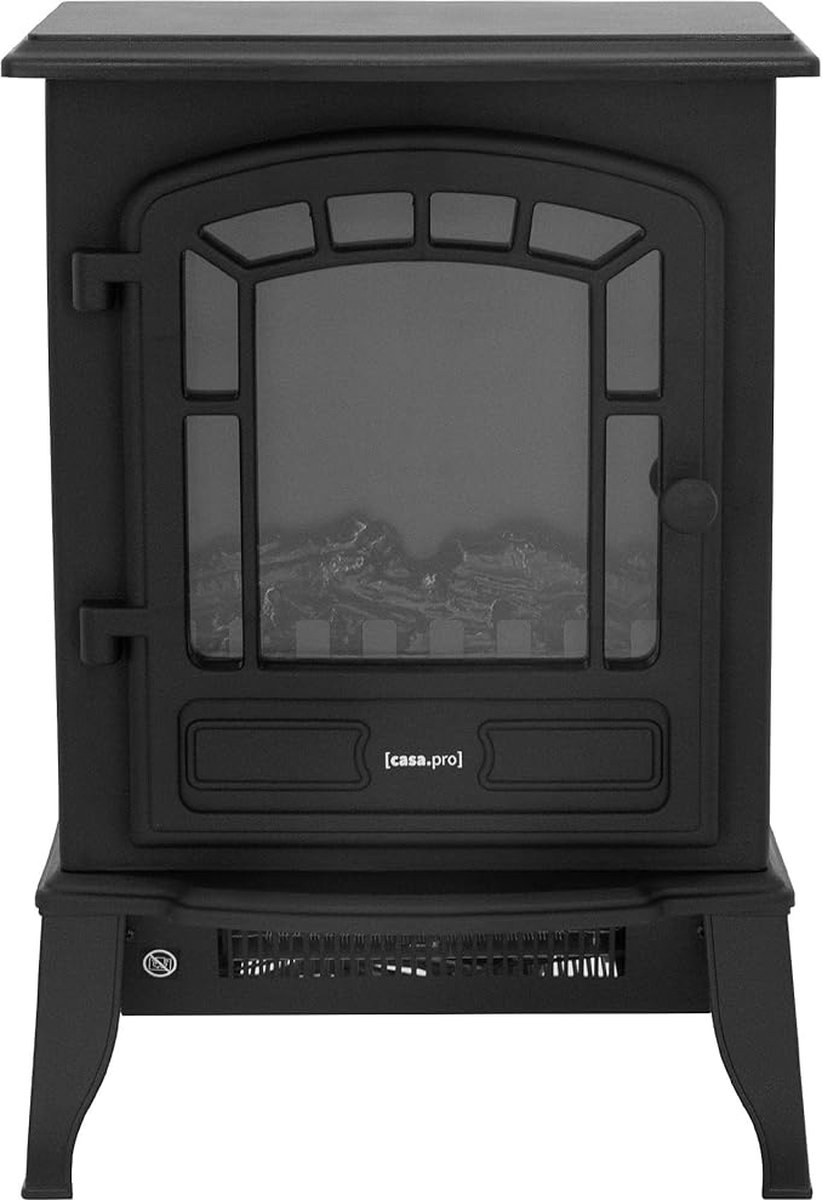 Luminart Home Design Elektrische open haard met ventilatorkachel 2000 W zwart 39 x 25 x 56 5 cm regelbaar geluidsarm elektrische open haard met bedrieglijk echt vlameffect elektrische verwarming