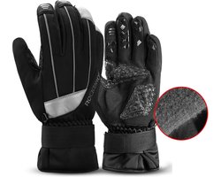 DrPhone ROCKBROS Soft – Warme Winter Handschoenen – Waterdichte Handschoenen – Met Touchscreen - Geschikt Voor Motorrijden/Fietsen – Volledige Grip – Maat XL
