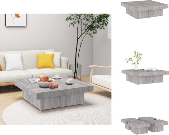 Vicco Salontafel Paul, antraciet/Goldkraft eiken, 90 x 48 cm