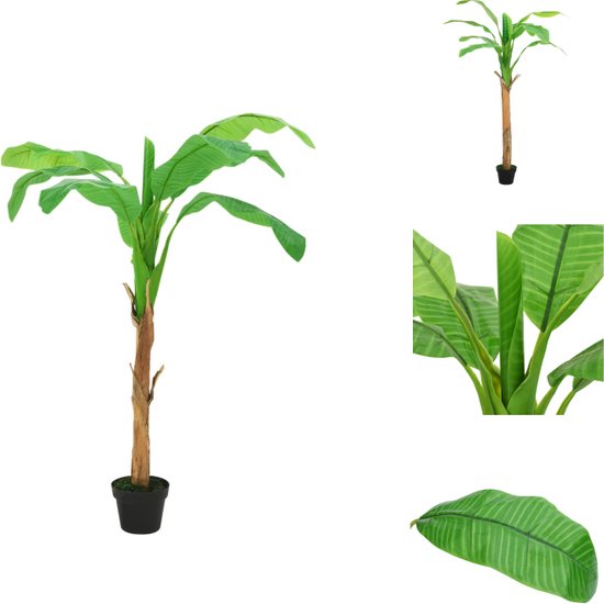 vidaXL Kunst Bananenboom - 170-180 cm - Groene levensechte kunstplant voor huis en kantoor - Kunstplant