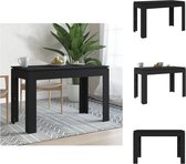 vidaXL Eettafel - 120 x 60 x 76 cm - zwart hout - Tafel