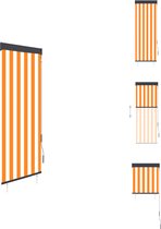 vidaXL Tuinrolgordijn - Balkon/Tuin/Terras - 60x250 cm - 100% polyester - UV/hitteblokkerend - Wit/Oranje - Jaloezie