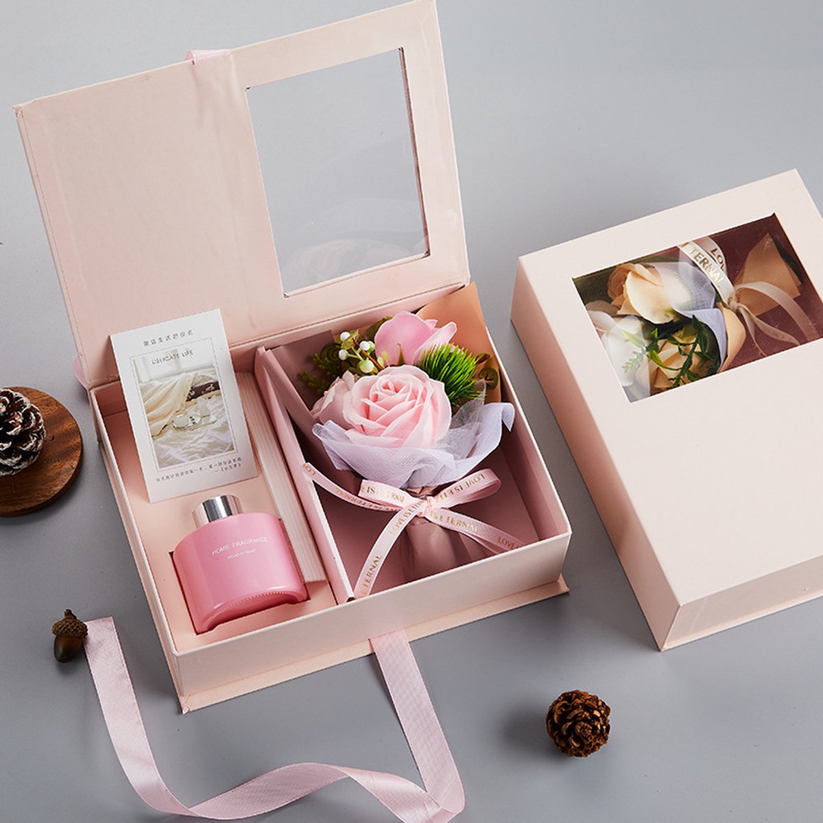 Valentijnsdagcadeau/kerstcadeau/praktische aromatherapie geschenkdoosset/souvenircadeau Roze