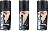 Denim Black Deo Spray 3 x 150 ml