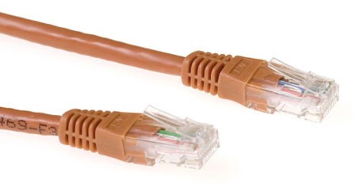ACT IB4415 U/UTP CAT6A Patchkabel Bruin - 15 meter