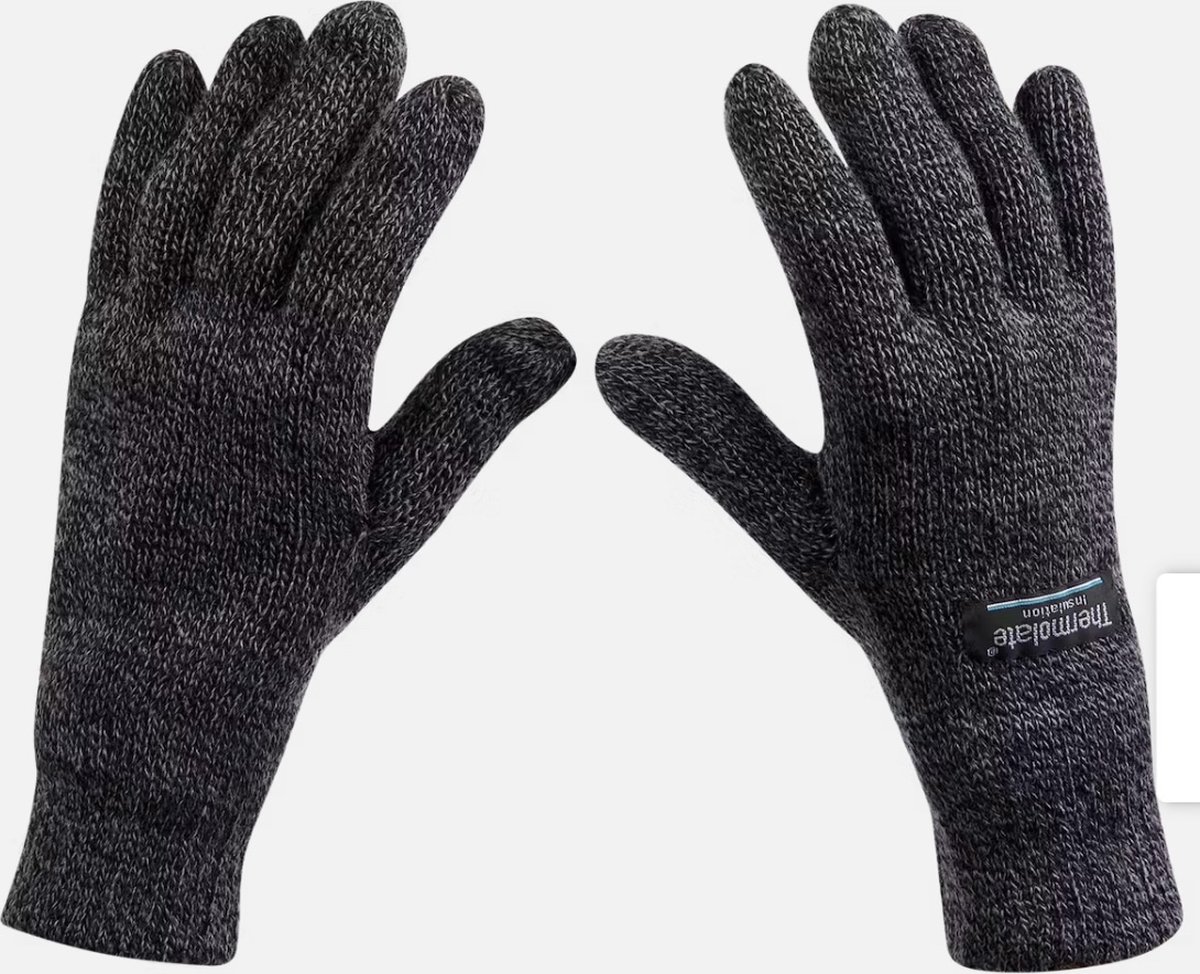 Gants - Grijs - Taille XXL - Femme - Homme - Chaud - Hiver - Thermolate