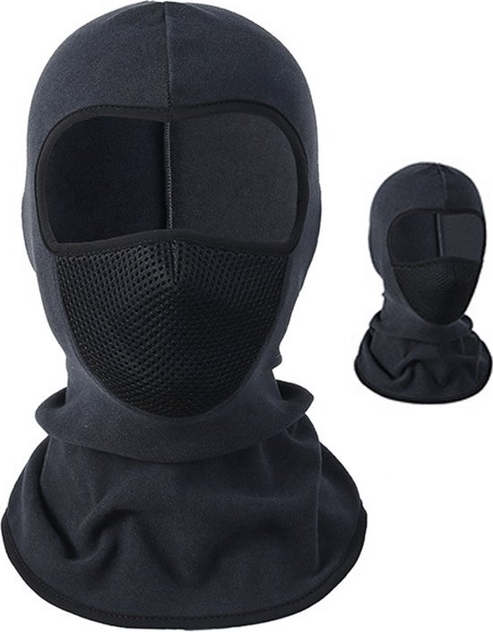 Winter Balaclava Motor Bivakmuts I Nekwarmer I Gezichtsmasker I Motormuts I Scooter I Brommer I Helm Cap I Skiën I Snowboarden I Grijs