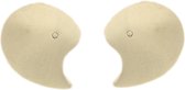Behave Dames clip oorbel zilver-kleur oorclip met steentje 2,5 cm