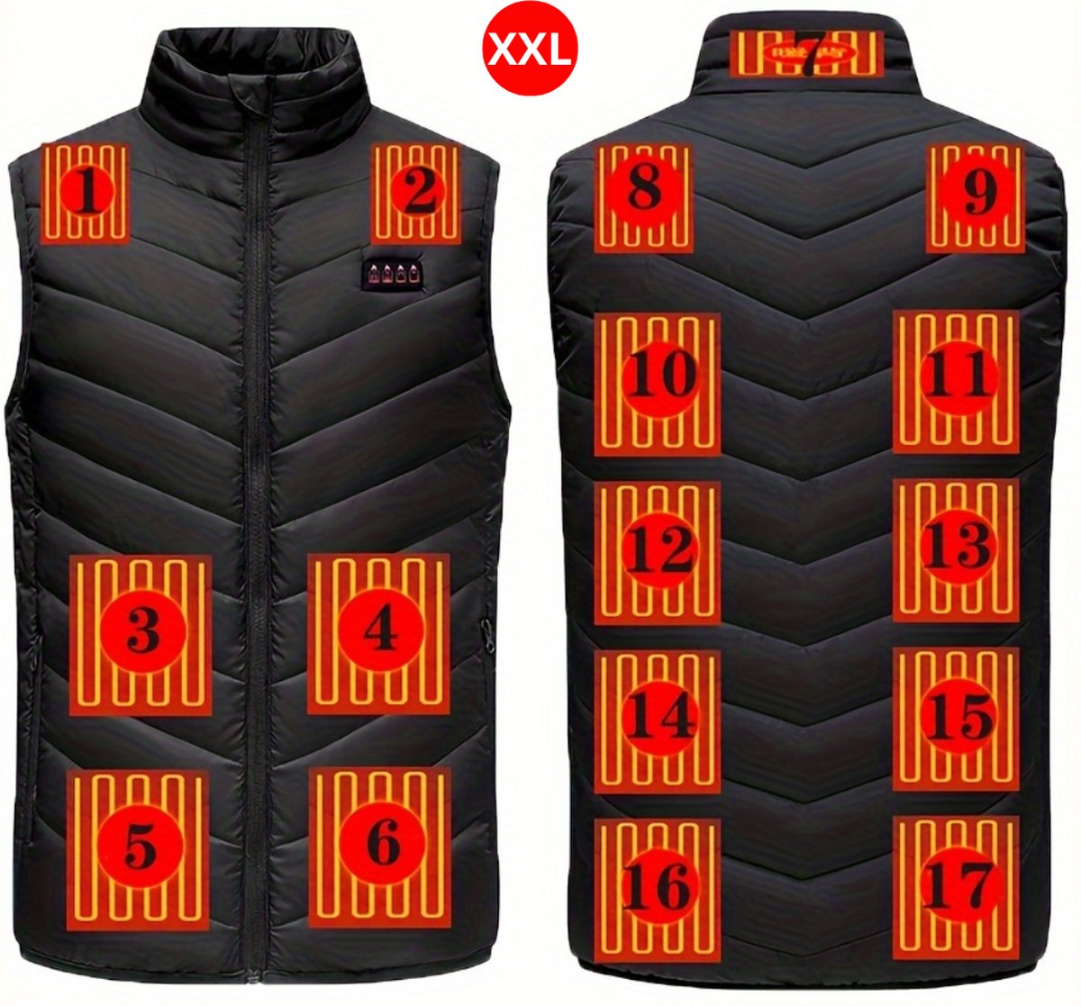 Livano Elektrische Bodywarmer Verwarmde Bodywarmer Heated Vest Jas Oplaadbaar Heren Zwart