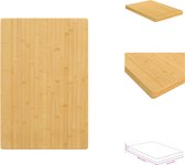 vidaXL Bamboe Tafelblad - 60 x 100 x 4 cm - Duurzaam materiaal - Veelzijdig toepasbaar - Afgeronde randen - Eenvoudig schoon te maken oppervlak - Tafelonderdeel