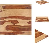 vidaXL Plateau de table en bois de Sheesham - 70 x 70 cm - Durable et rustique - Partie de table