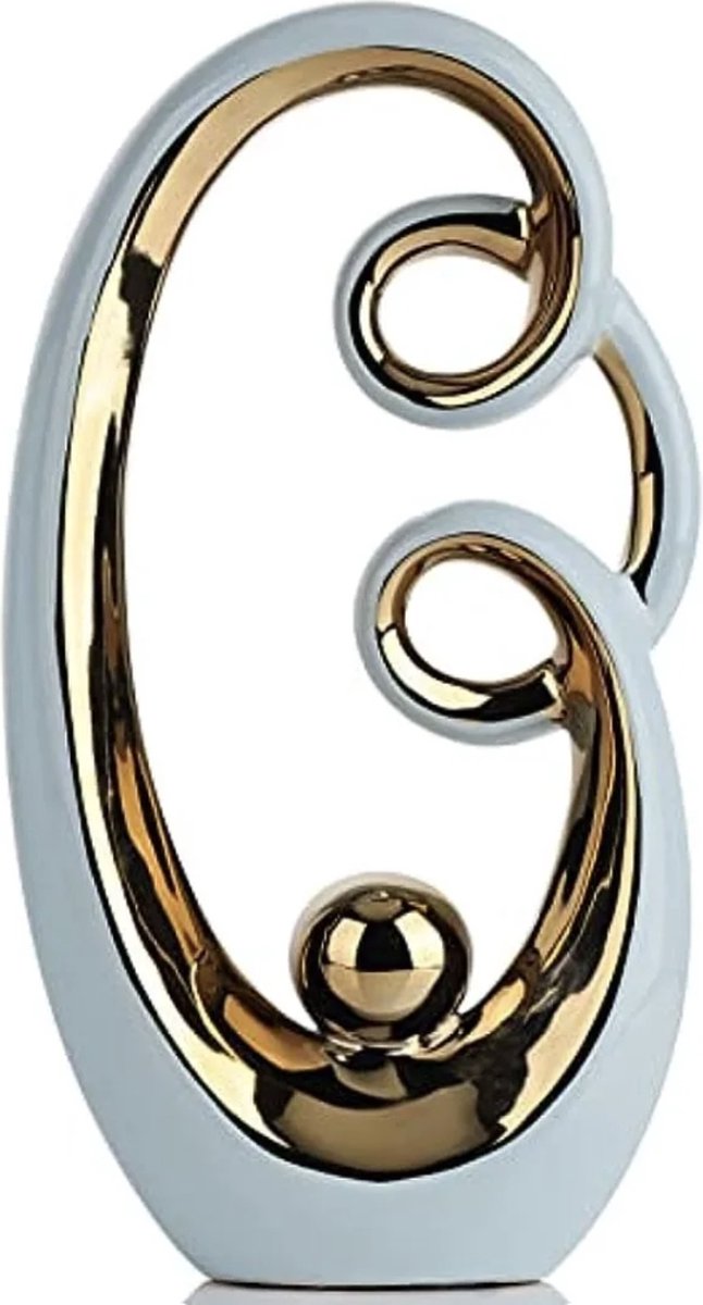 N3 Collecties Modern keramisch standbeeld Home Decor gouden sculptuur