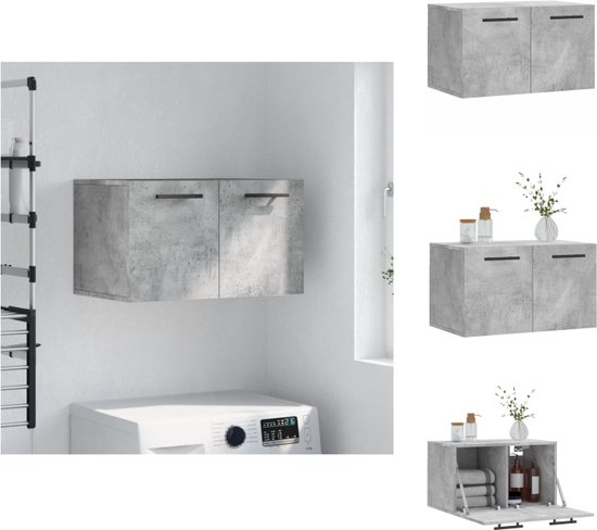 Wandkast 100x36,5x35 cm bewerkt hout betongrijs kopen