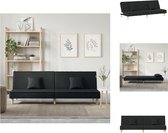 vidaXL Slaapbank - Zwart - 200x89x70 cm - Verstelbare rugleuning - Comfortabele zitplaats - Duurzaam materiaal - Bank